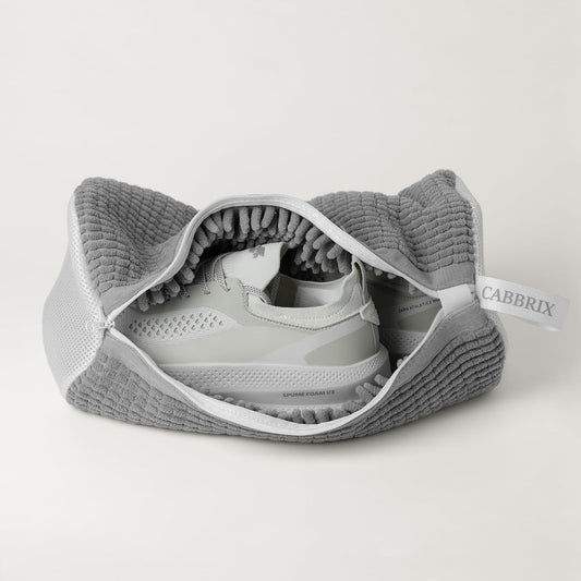 Shoe Washing Machine Bag, 2pcs Cabbirx Laundry Shoe Bag for Washer and Dryer Reusable, 360° Deep Cleaning With Durable Zipper, Washer Balls Include, Large Size for Adult (Gray, Large)