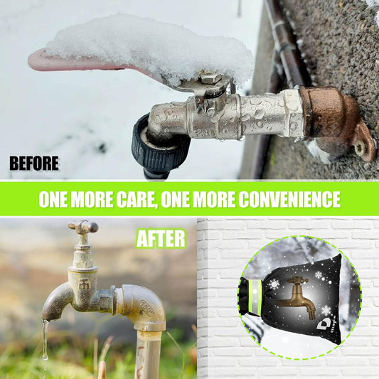 DELSWIN Outdoor Faucet Cover for Winter, 5P 8.7"x7" Hose Bib Insulation, Outside Waterproof Spigot Protection, Bigger and Thicker Frost Freeze Insulated Cover