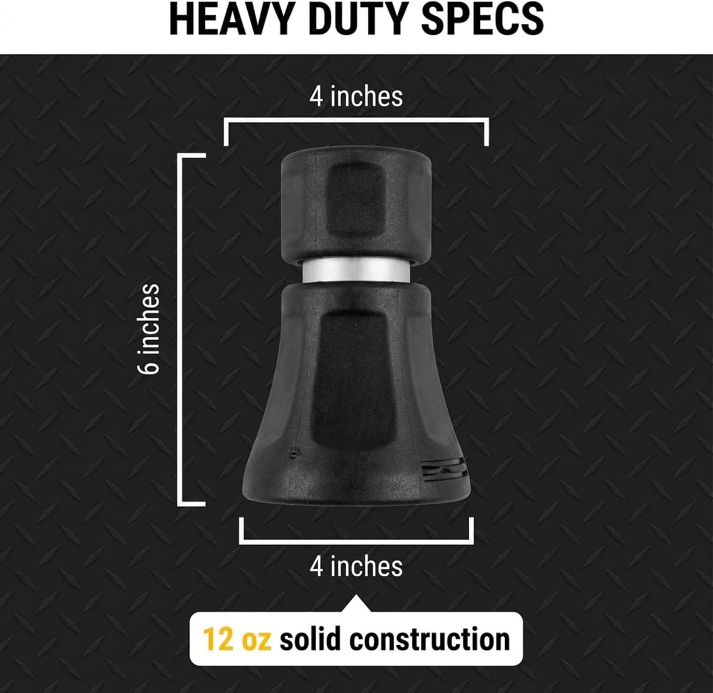 Hi-Tech Industries Power Flow Fireman Style Nozzle SP-020N – Heavy Duty Adjustable Garden Hose Spray Nozzle with Comfort Grip, Leakproof Design