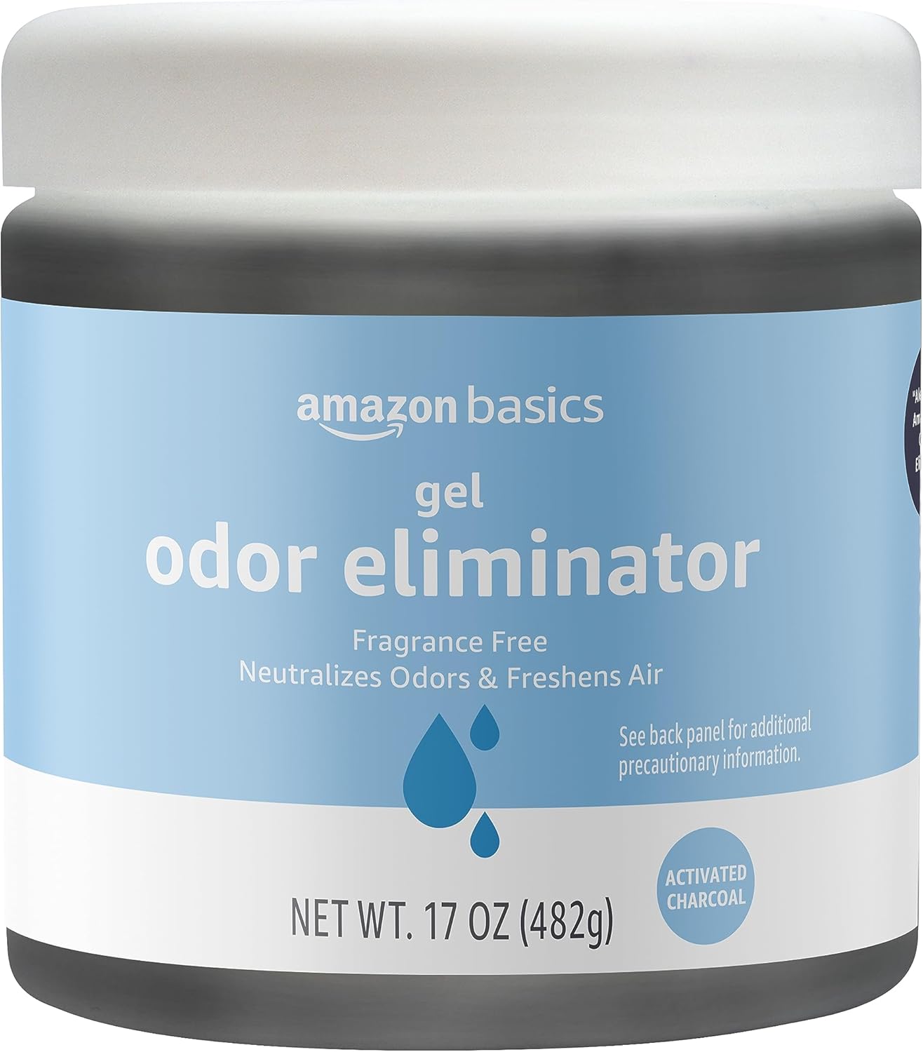 Amazon Basics Gel Odor Eliminator, Activated Charcoal, Lavender Scent, 17 Oz, 1-Pack