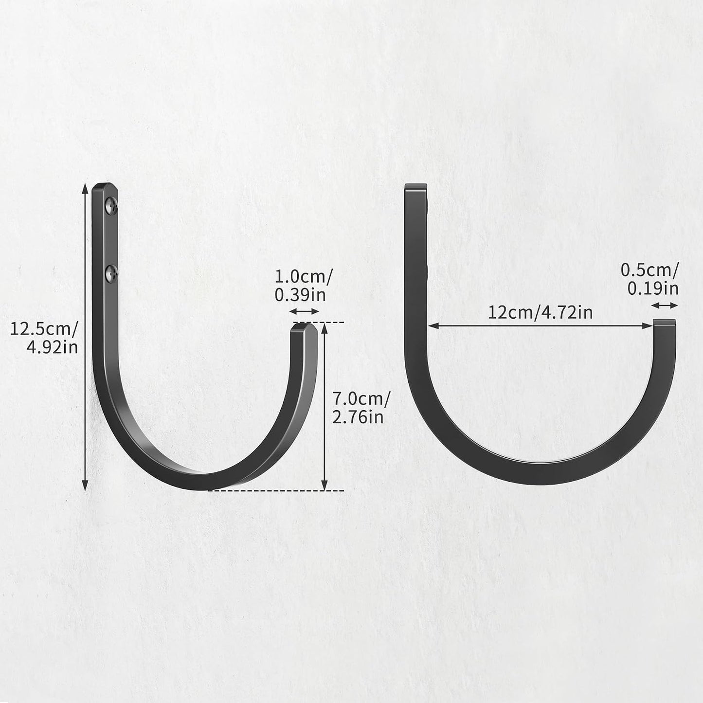 Garden Hose Holder Wall Mount - Aluminum Hose Hanger for Outside, Durable Wall-Mounted Hose Holder for Garden & Outdoor Use(4 Hooks)