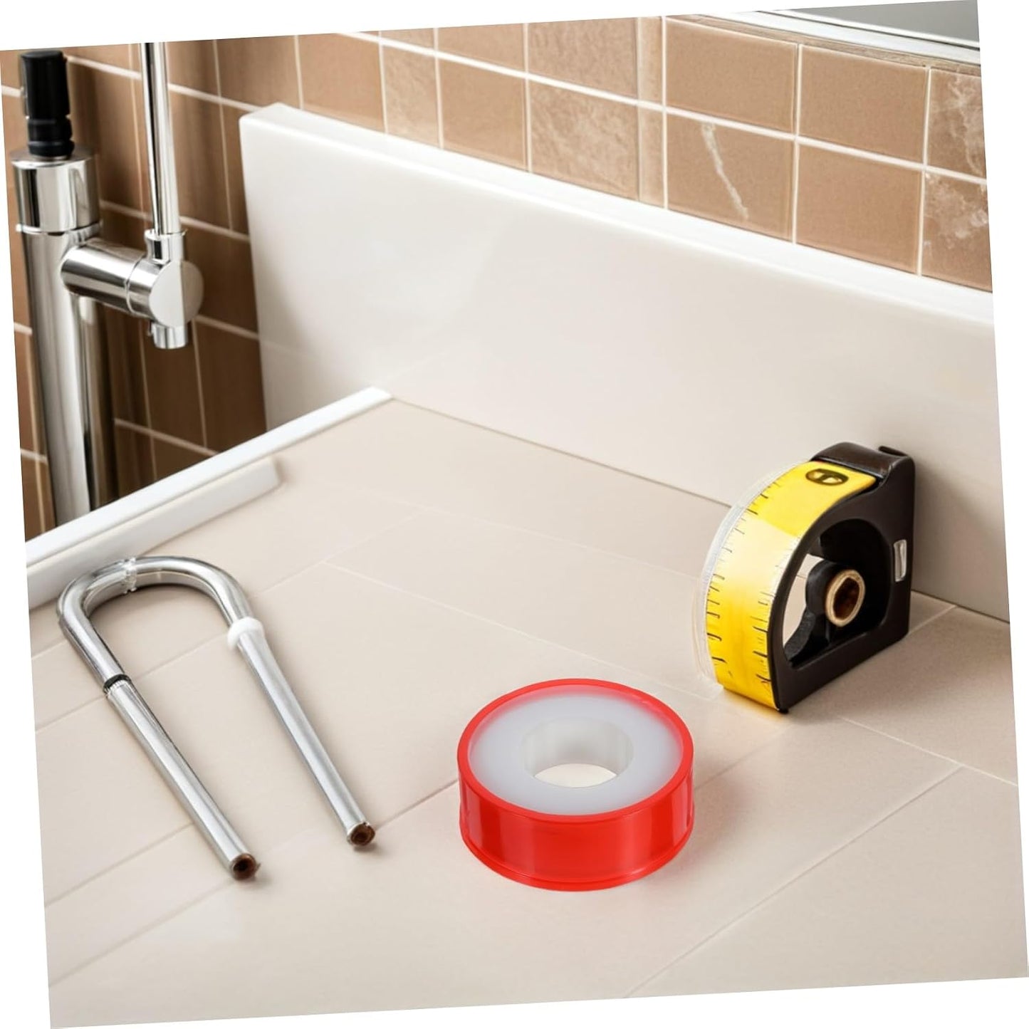 SHINEOFI 10 Rolls PTFE Thread Pipe Tape Waterproof Plumbers Sealant Tape for Kitchen Bathroom Leak Repair 20m X 15mm Thickened for Plumbing Maintenance