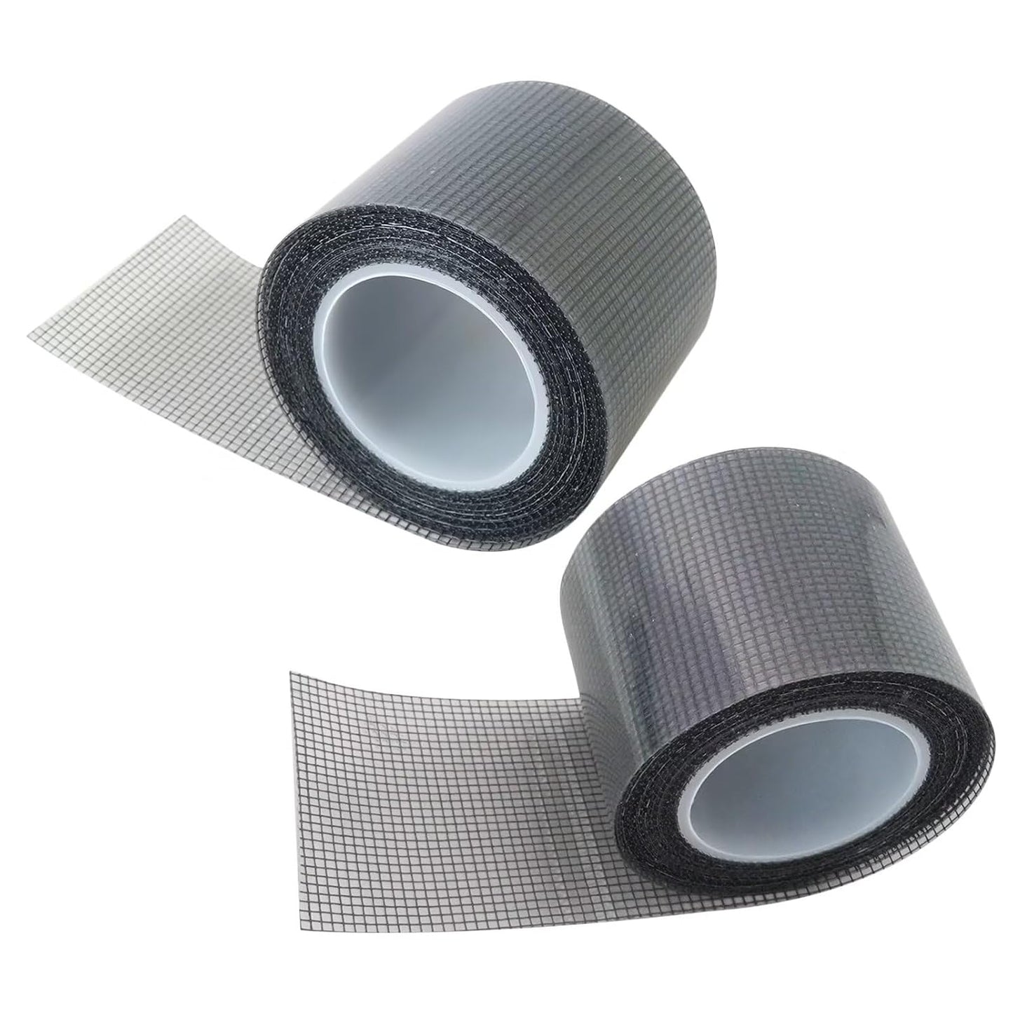 2 Pack of Black Window Screen Repair Tape, 2 in X 16.5 FT (196IN) Screen Repair Kit for Windows or Doors, Strong Adhesive Fiberglass Mesh Patch Tape