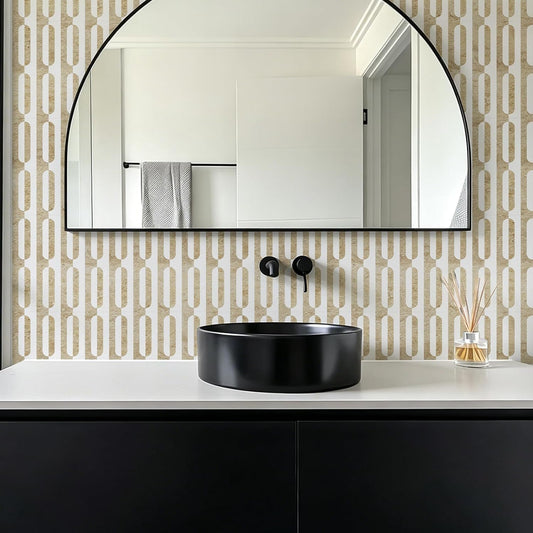STICKGOO Peel and Stick Backsplash Tiles 12"x12", Waterproof Stick on Kitchen & Bathroom Backsplash, PVC Self Adhesive Wall Tiles for Fireplace, White/Marble Black (10 Sheets)
