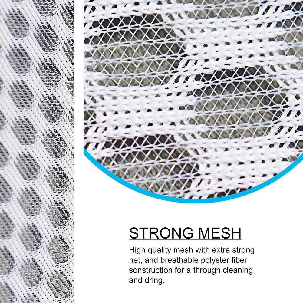Tenrai Laundry Bag Mesh Wash Bag,Use YKK Zipper,Tote Bag Bathroom Hanging, Bra Fine Mesh Wash Bag for Underwear 3 Bags(3L Cellular Mesh)