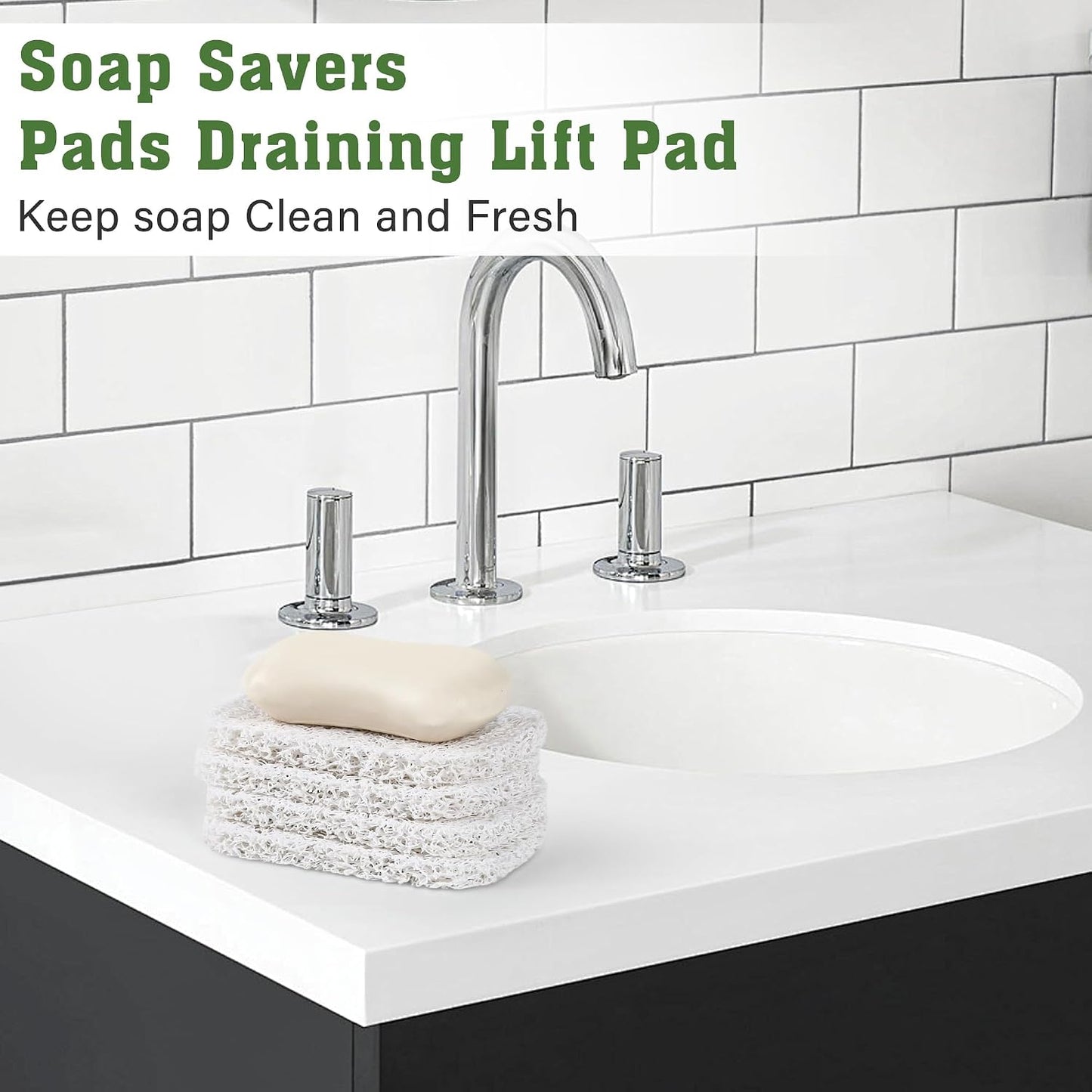 2-Pack Self-Draining Silicone Soap Dish - Anti-Slip Bar Soap Holder for Shower, Bathroom & Kitchen
