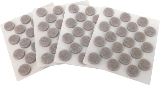 SoftTouch 3/8" Round Mini Self-Stick Furniture Slider Felt Pads for Hard Surfaces, Noise-Reducing Adhesive Furniture Moving Pads for Beds, Sofas, Dressers, 84-Count, Beige