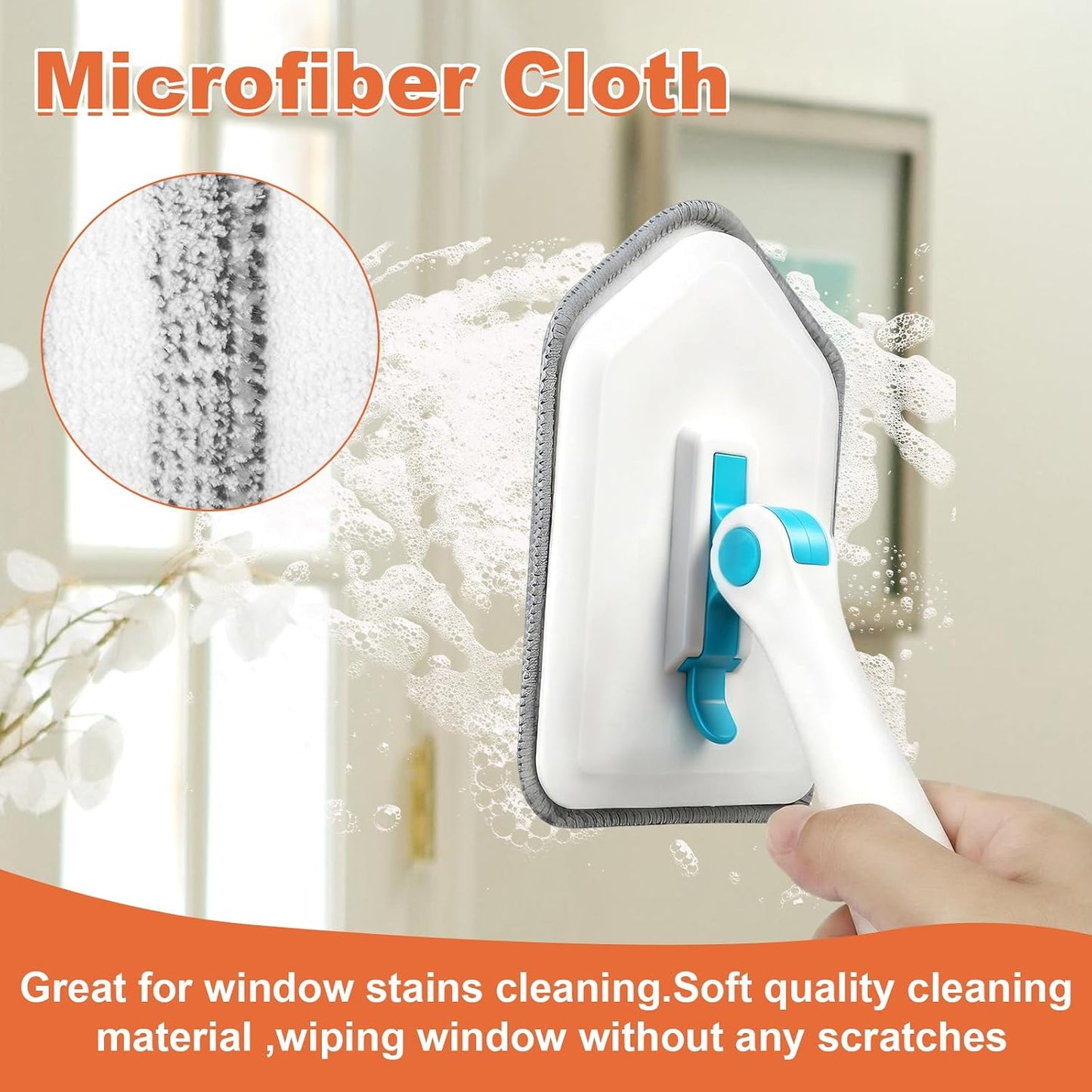 Long Handled Scrub Brush for Shower,3-in-1 Cleaning Brushes with 3 Different Function Cleaning Heads Brush for Shower Cleaning Bathroom Kitchen Walls Tub Tile