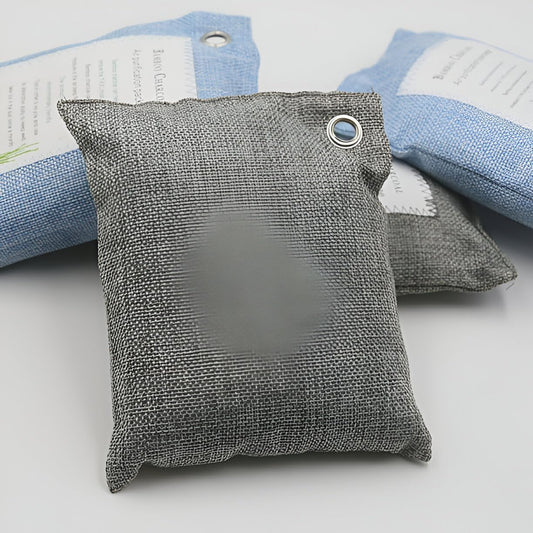 Bamboo Charcoal Air Purifying Bags (4-Pack, 200g Each) – Natural Odor Eliminator & Moisture Absorber for Home, Car, Closets, Bathrooms – Eco-Friendly, Reusable Deodorizer