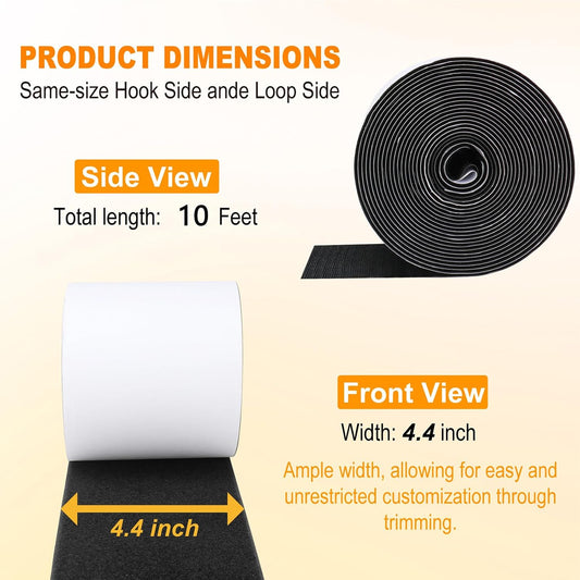 41Ft x 1 Inch Self Adhesive Strips, Heavy Duty Strong Back Sticky Fastening Tape,Nylon Fabric Fastener Mounting Tapes for Sewing, Crafting,DIY- Indoor or Outdoor Use (White)
