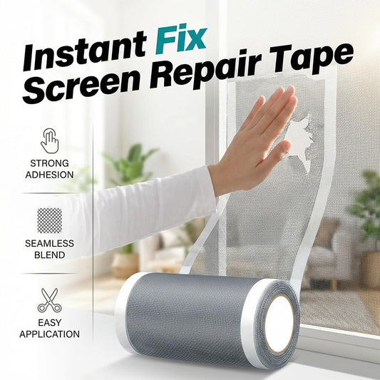 Strong Adhesive Screen Repair Tape, Window Screen Repair Kit, Fiberglass Mesh Screen Repair Kit for Window and Door, Self-Adhesive Patch for RV, Tent, Pool, Patio, Porch Netting (1 PCS, 3 in*18 FT)