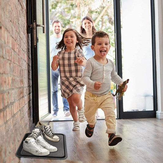 Boot Trays for Entryway, 2pcs Multi-Purpose Waterproof Boot Tray, Non Slip Shoe Mat Tray for Entryway Indoor and Outdoor Use(18x14inch)