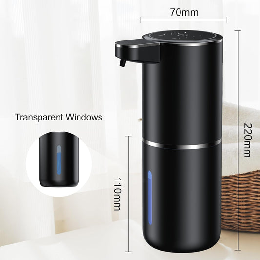 Fantictas Automatic Foaming Soap Dispenser Foaming Hand Sanitizer Touchless 1500mAh Soap Dispenser Rechargeable with Sensor for Bathroom Kitchen 13.5oz/380ml