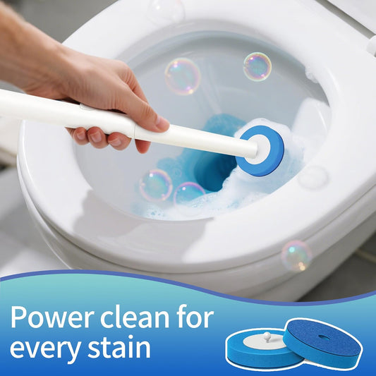 Disposable Toilet Cleaning System, Toilet Bowl Cleaner Wand and 8 Refills, Toilet Brush and Holder Set(Wall Mounted), Bathroom and Toilet Cleaning Scrubber Kit