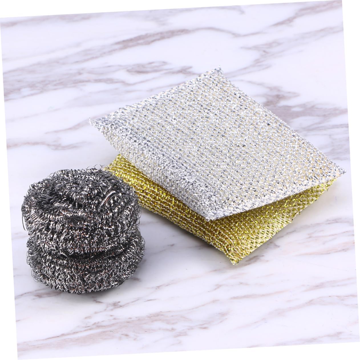 Ipetboom Cleaning Brushes Steel Scrub Sponges Dish Washing Scrub Pad Non Scratch for Kitchen Cooking Top Stove Random Color