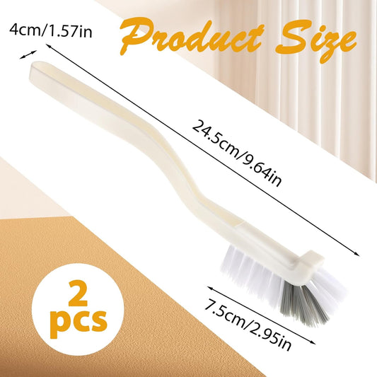 2 Pieces Scrub Brushes for Cleaning, Kitchen Scrub Brush Dish Brush Right Angle Cleaning Brush with Stiff Bristle for Sink Household Dish Pot Pan Dishwasher Edge Corners Cleaning
