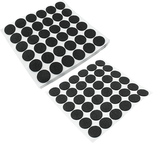 Bivethoi 180pcs Self-Stick Round Felt Furniture Pads Self-Adhesive Felt Pad for Chairs & Seat Legs, Easy Slide, Anti Scratch, Noise Stopper, Bumper & Buffer, Floor (0.7"/18 mm, Black, Round)