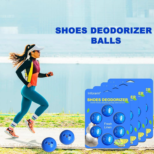 Odor Deodorizer Balls for Sneaker, 6 Pack Shoe Deodorizer Balls, Fresh Linen Sneaker Deodorizers Balls Strong Odor Eliminator Small Spaces Air Fresheners for Gym Bags, Drawers, Locker