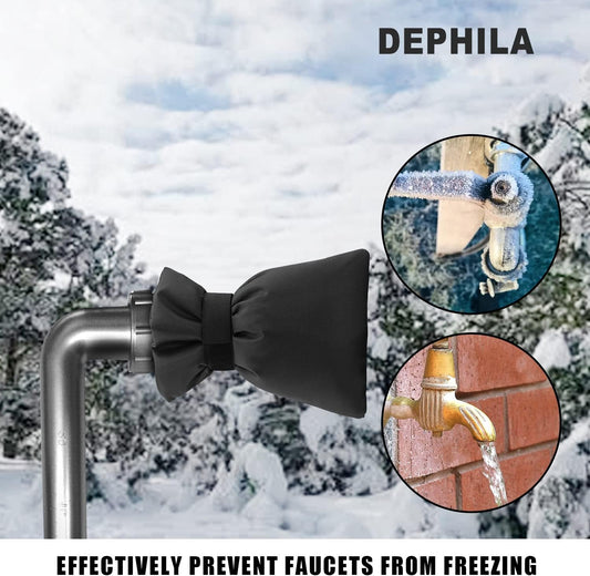Outdoor Faucet Covers for Winter Freeze Protection, 4 Pack Thickened Insulation Outside Hose Bib Reusable Waterproof Anti-Freeze Tap Cover