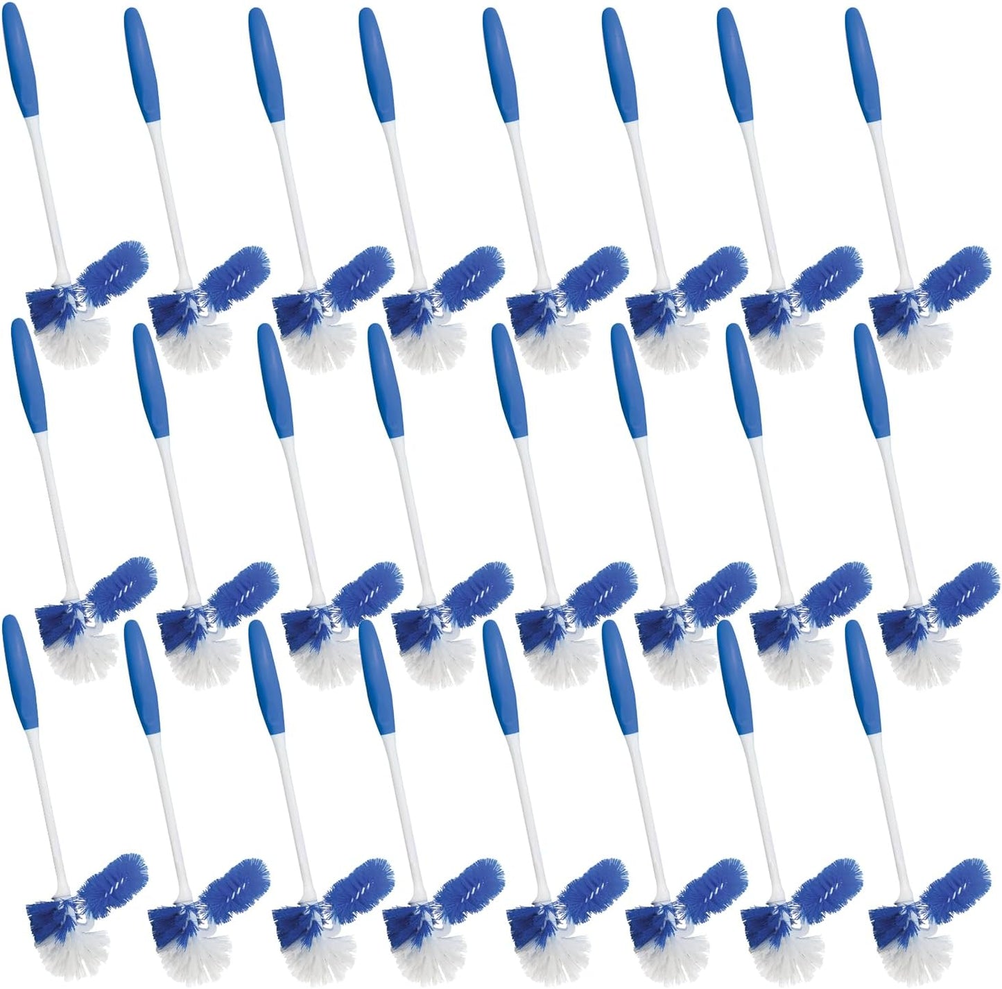 LOLA Toilet Bowl Brush w/Curved Head, Coated Wire, Durable Poly Bristles, Reaches Under Toilet Bowl Rim, 1 Pack