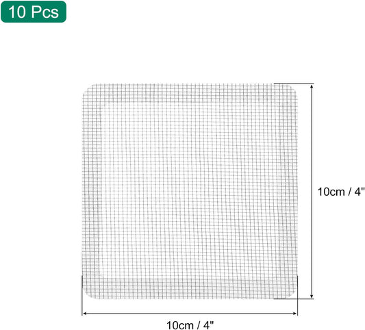 uxcell Window Screen Repair Kit, 10Pcs Gray Screen Repair Kit, Fiberglass Screen Tape Mesh Repair Adhesive Screen Patch Repair Kit for Window or Doors Screen Repair, 4"x 4"(10cm x 10cm)