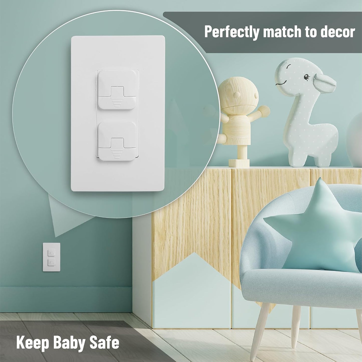 Bates- Outlet Covers Child Proof, 10 Pack, White, 3 Prong Outlet Covers