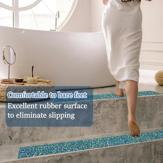 CHUANGSEED Anti-Slip Tape 2" x15ft - Waterproof Blue Safety Grip Tape for Stairs, Pool, Bathroom, Outdoor Steps - Heavy Duty Non-Slip Traction Strip