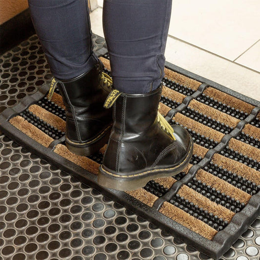 FOOTMATTERS Ninamar Mud Scrubber Tray Mat - 29.5 x 17.5 inch