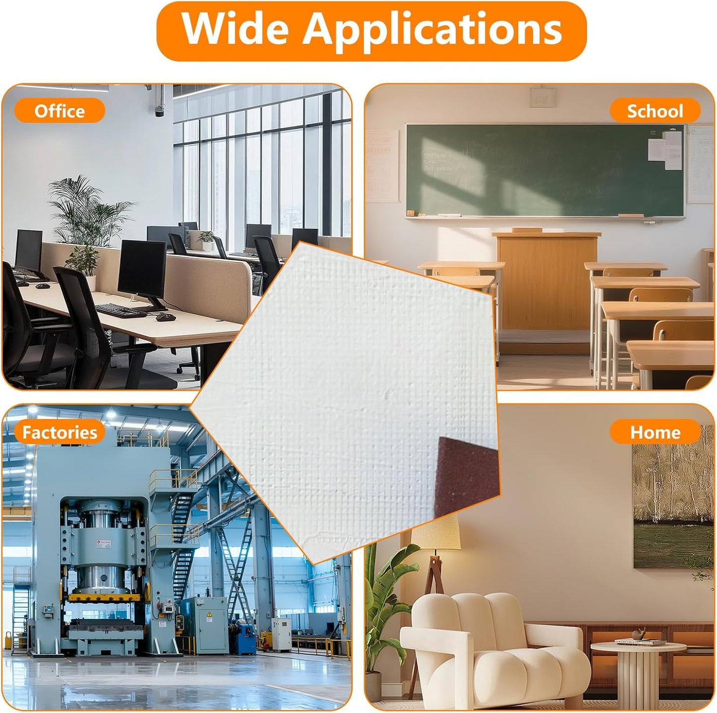 22 Pcs Drywall Repair Kit, 2/4/6/8 Inch Dry Wall Patch Kits, Self Adhesive Aluminum Mesh with Scraper and Sandpaper for Hole Repair