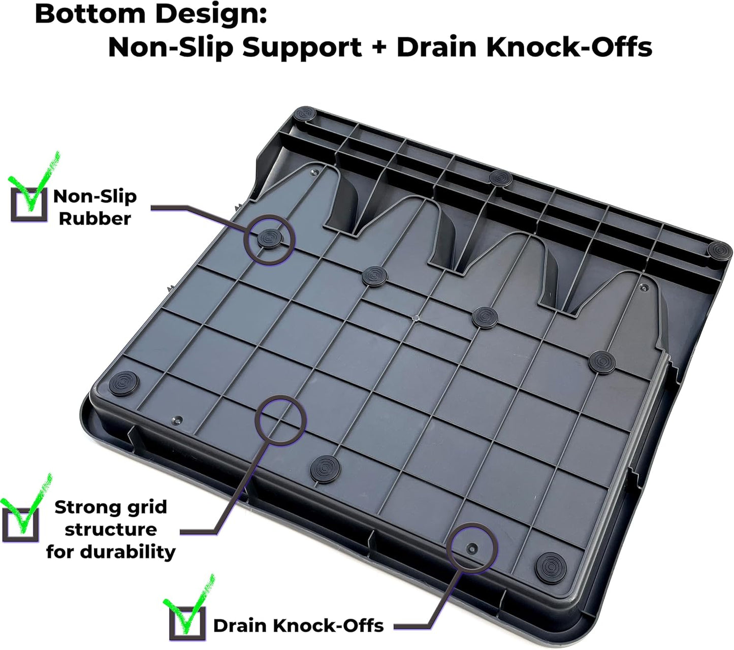 Boot Jack Tray for 2 Pairs – Dual Shoe Remover and Waterproof Boot Mat – Heavy Duty No Bend Boot Puller and Entryway Tray for Mud and Snow Control (Large (2 Pairs))