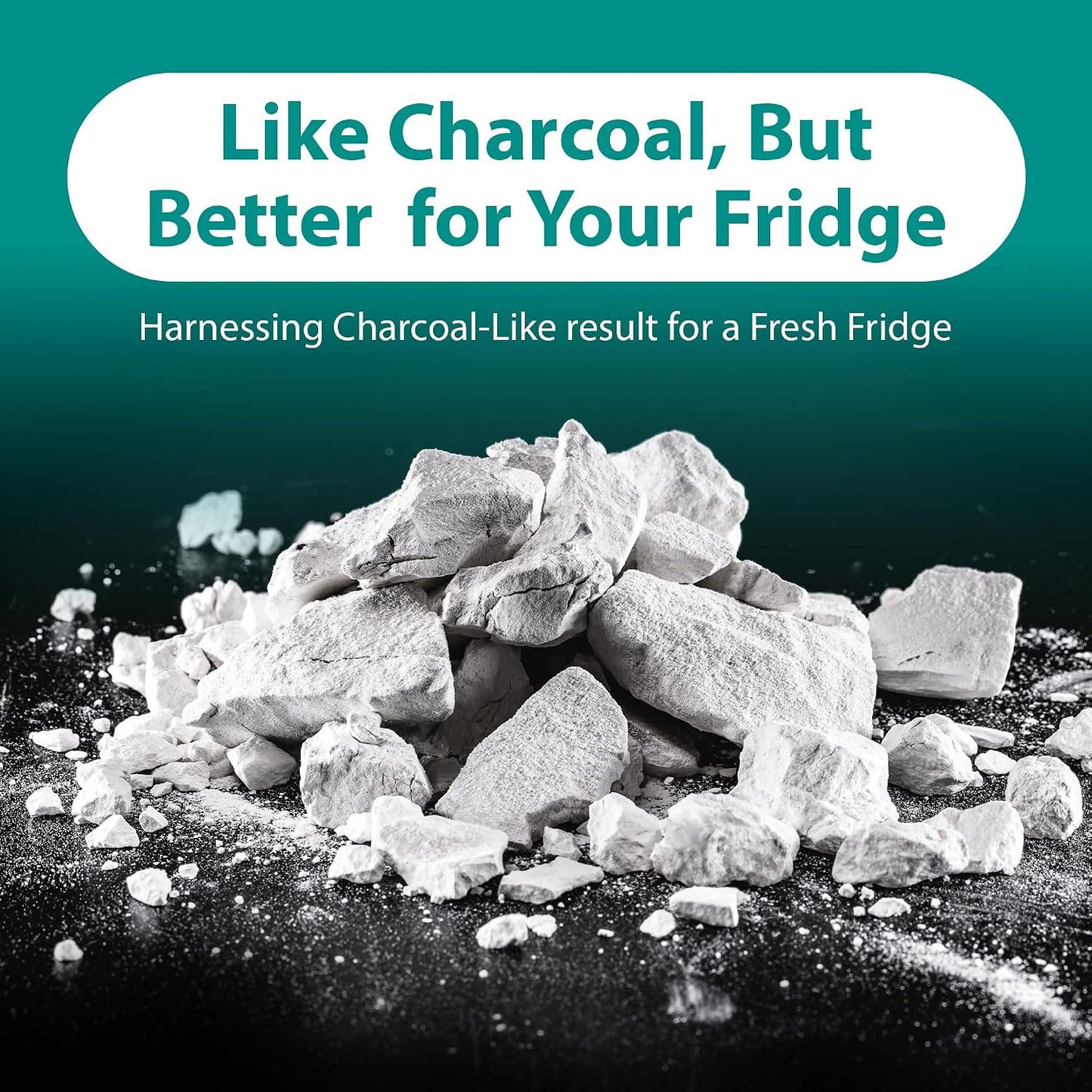 Refrigerator Deodorizer with Zeolites (2-Pack) - Odor Eliminator for Fridge & Freezer - Outshines Baking Soda and Bamboo Charcoal Bags - Long-Lasting, & Safe