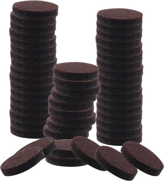 16 Pcs 3"/75mm Felt Furniture Pads Brown Round Self Adhesive | 5mm Thick, Anti Scratch Floor Protectors, For Furniture Feet Chair Legs