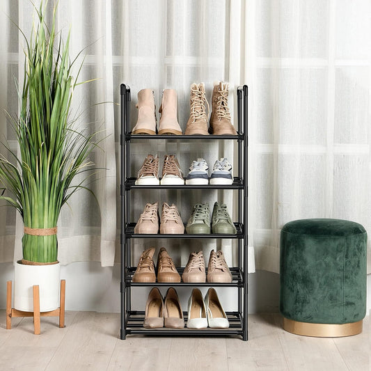 OYREL Sturdy Metal Organizer for Narrow Closets, Shoe Shelf Stand