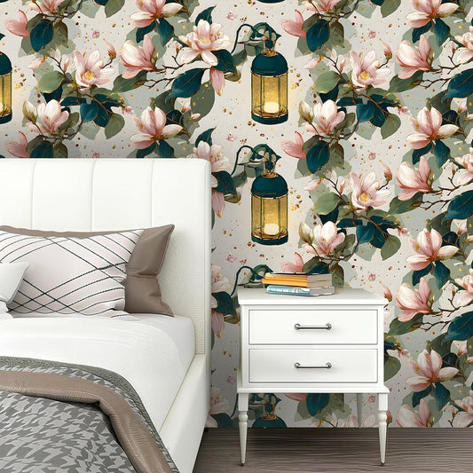Peel and Stick Wallpaper, Soft Wildflower Botanical Contact Paper, PVC Vinyl Removable Wall Covering, Waterproof Easy-Clean, No Residue Renter Friendly, Neutral Decor, 39.4x17.3 in (Flowers2)