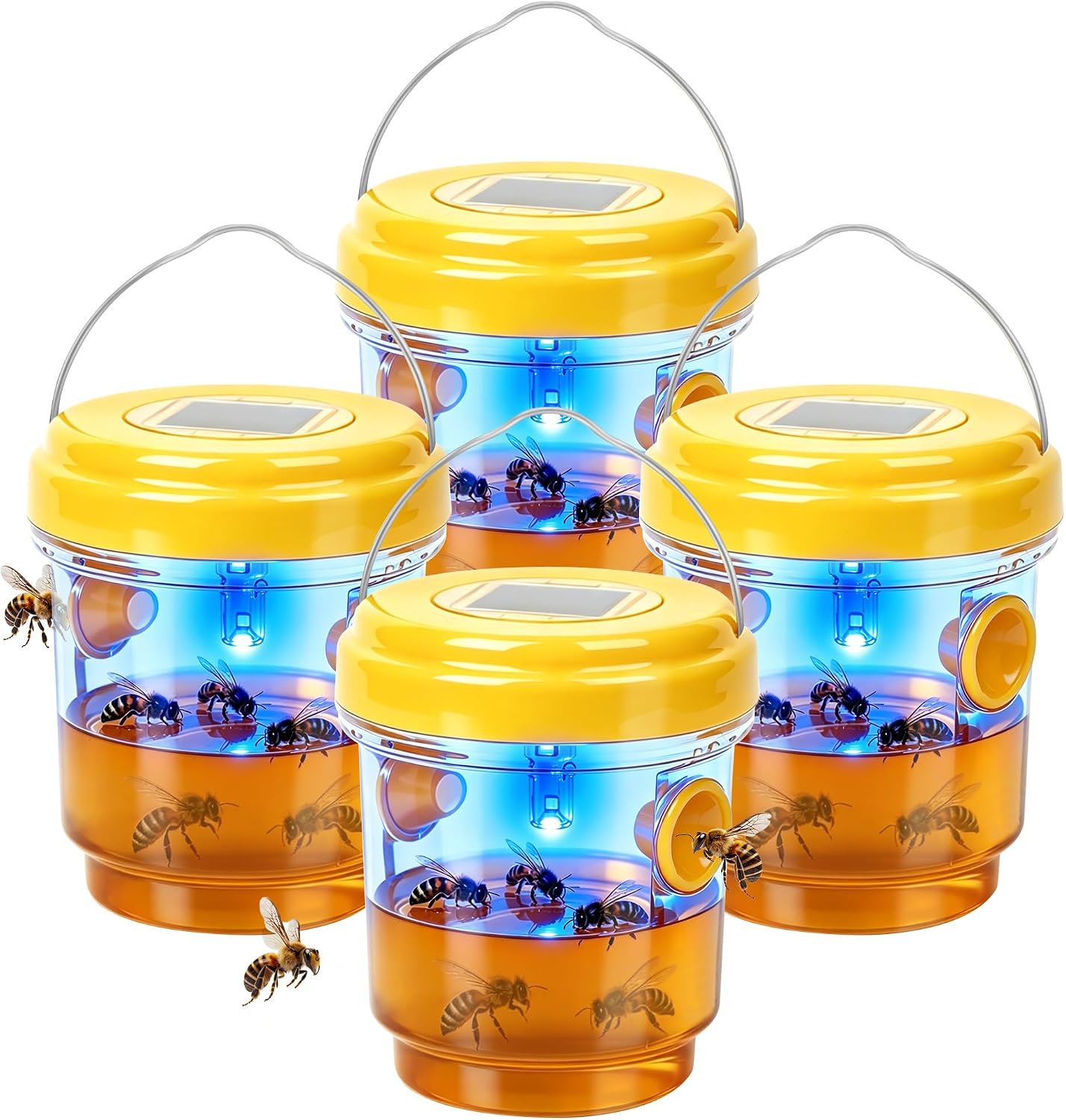 4Pcs Wasp Traps Outdoor Hanging