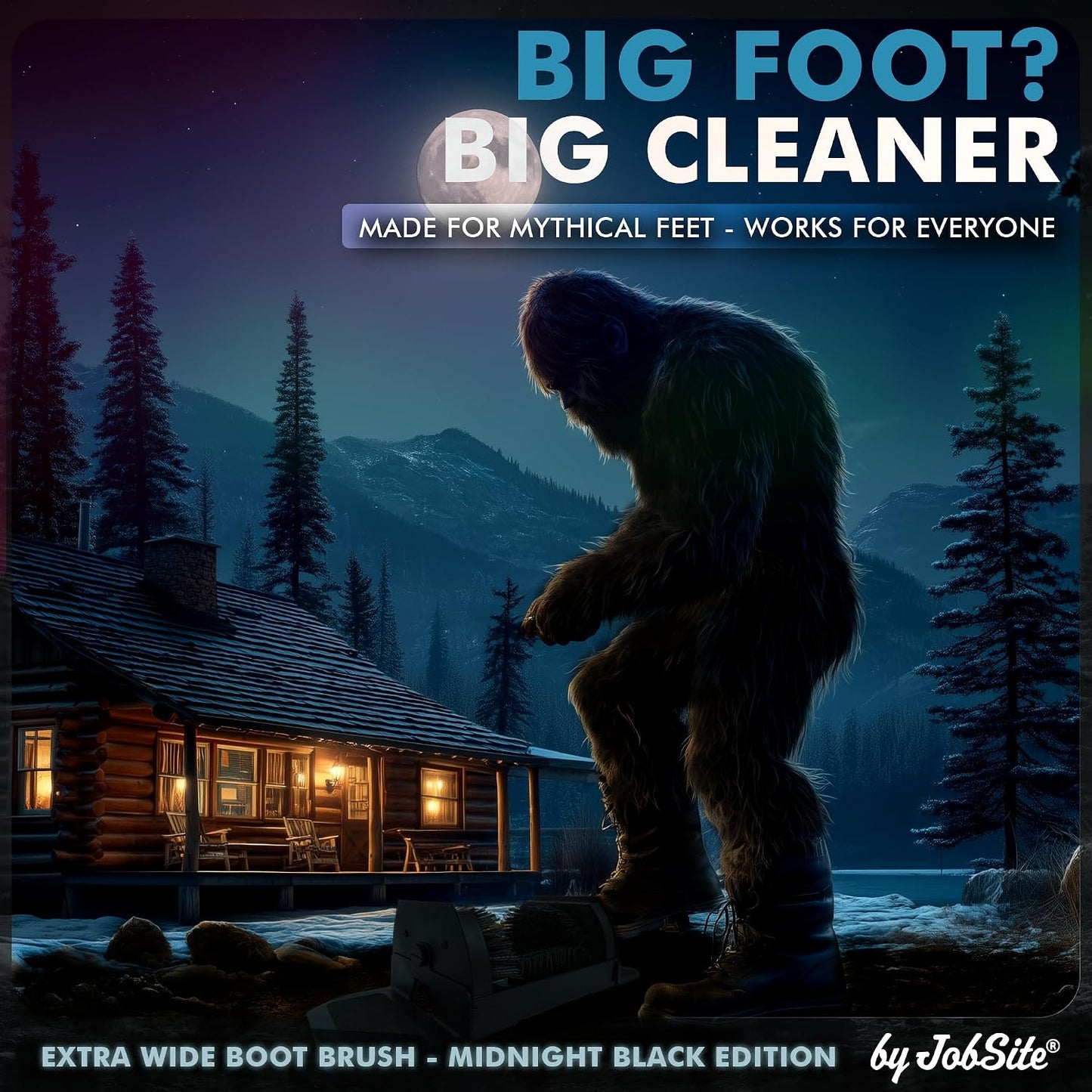 Jobsite Boot Scrubber - Outdoor Shoe Scraper Cleaner Brush - Extra Wide