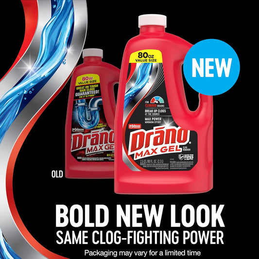 Drano Max Gel Clog Remover (80-Ounce, 6-Pack)