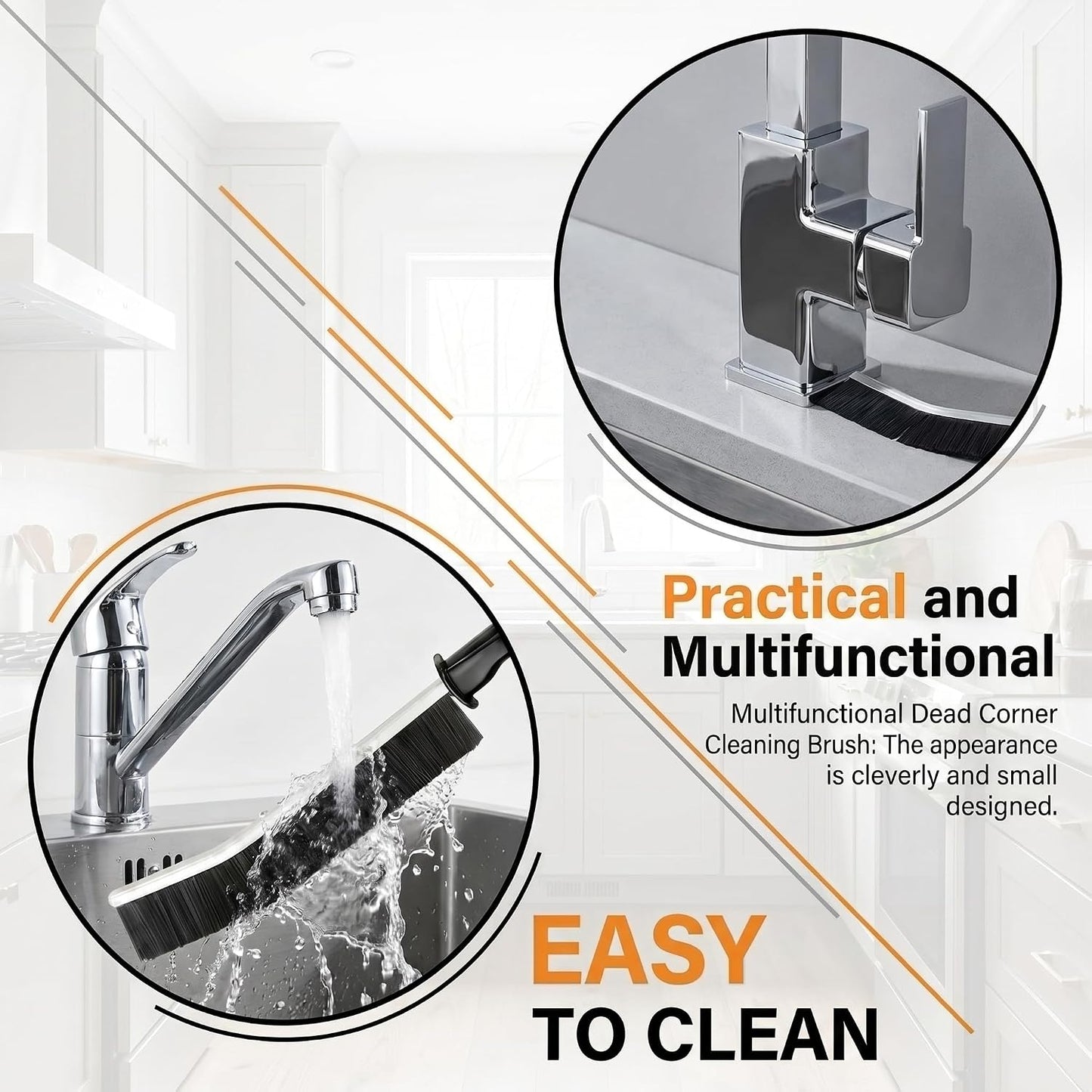 4 Pack Hard Bristle Crevice Cleaning Brushes Set Multipurpose Gap Grout Scrubber Small Scrub Brush Cleaning Tools for Shower Window Tracks Sliding Door Bathroom Sink Detailing Narrow Space Wash Toilet