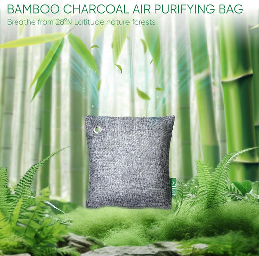 Innmily Activated Charcoal Odor Absorber, Odor Eliminator for Strong Odor,Bamboo Charcoal Air Purifying Bags for Shoe Home Car Closet Pet, Sneaker Deodorizer, Smoke Room Deodorizer(6 x 50g)