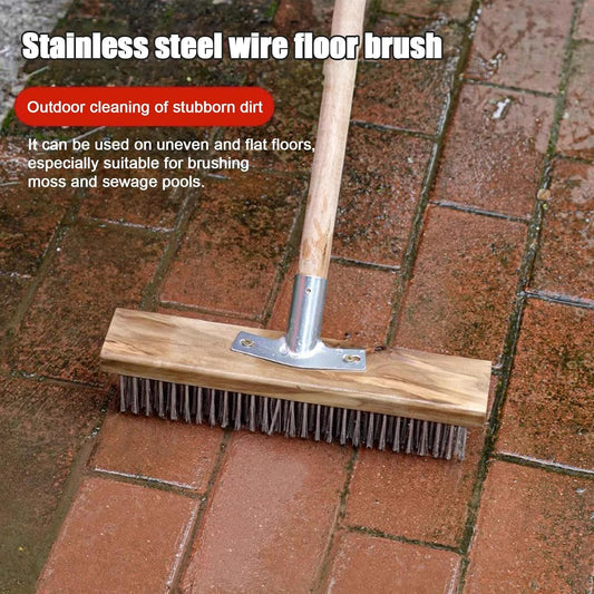 Patio Broom Metal Broom, Robust Metal Holder | Heavy-Duty for Garden, Patio, Outdoor, Household, Kitchen, Catering, Garage, Deck, Concrete, Stone