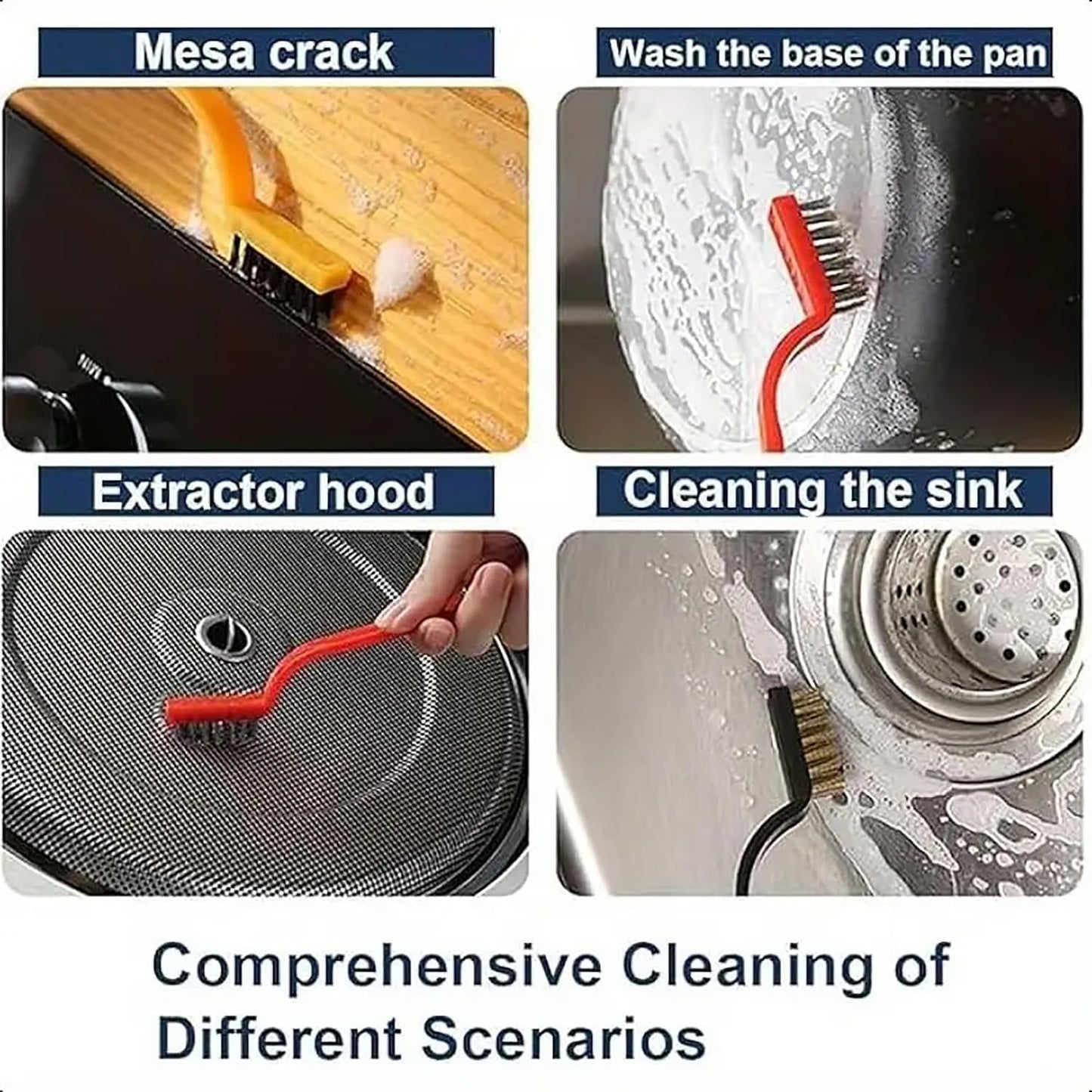 9 Pack Crevice Cleaning Brush Set, Scrub Brushes for Cleaner Hard Bristle Cleaning Brushes for Household Use, Cleaning Supplies for Kitchen, Bathroom, Corner, Sink, Cup, Bottle