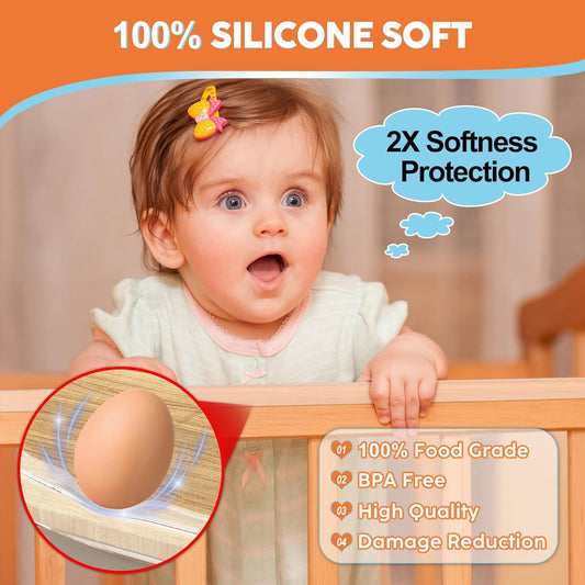 Loiion Edge Protector, 100% Silicone, Soft Corner Protectors for Kids, Pre-Tape Adhesive, Furniture-corner Safety Bumpers (3.3ft, Clear) | Soft Edge Protector With Pre-Taped Adhesive, Clear Edge Protector Strip,Child Drawer Furniture Cabinet Bumper