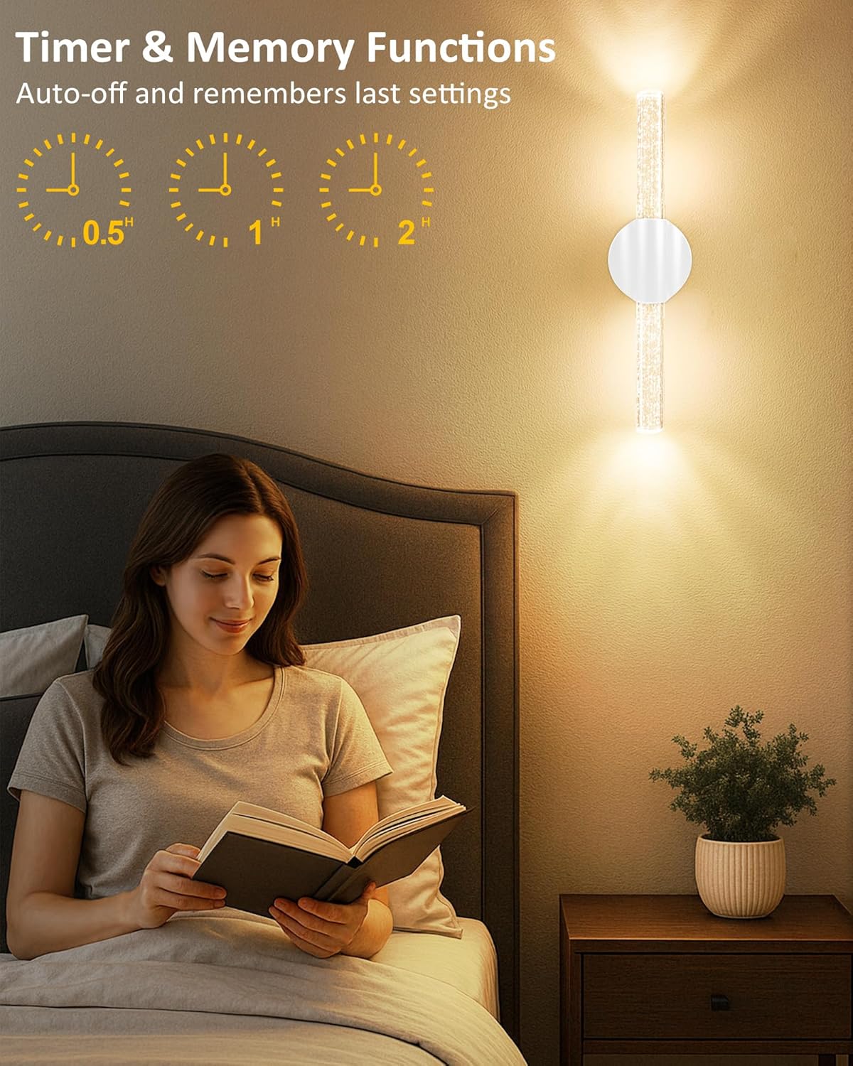 Peel and Stick on Wall Sconce set of 2, Rechargeable No Drill Gold Wireless Magnetic Battery Operated Wall Lights with Remote, Dimmable Cordless Wall Lamps for Bedroom Living Room Bathroom Decor