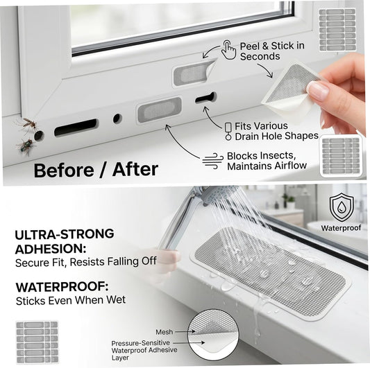 Screen Patch Repair Kit, 100 Pcs Self-Adhesive Window Screen Repair Tape, Gray Breathable Mesh Patches for, Doors Tape Mesh