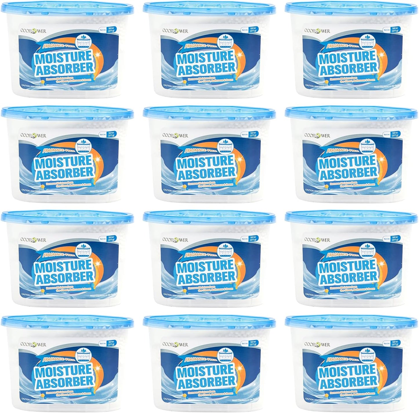 3-Pack Moisture Absorber, 9.8 oz (277g), Traps Moisture & Humidity, Portable Dehumidifier for Closets, Bathrooms, Toilets, Study Rooms, RVs, Basements