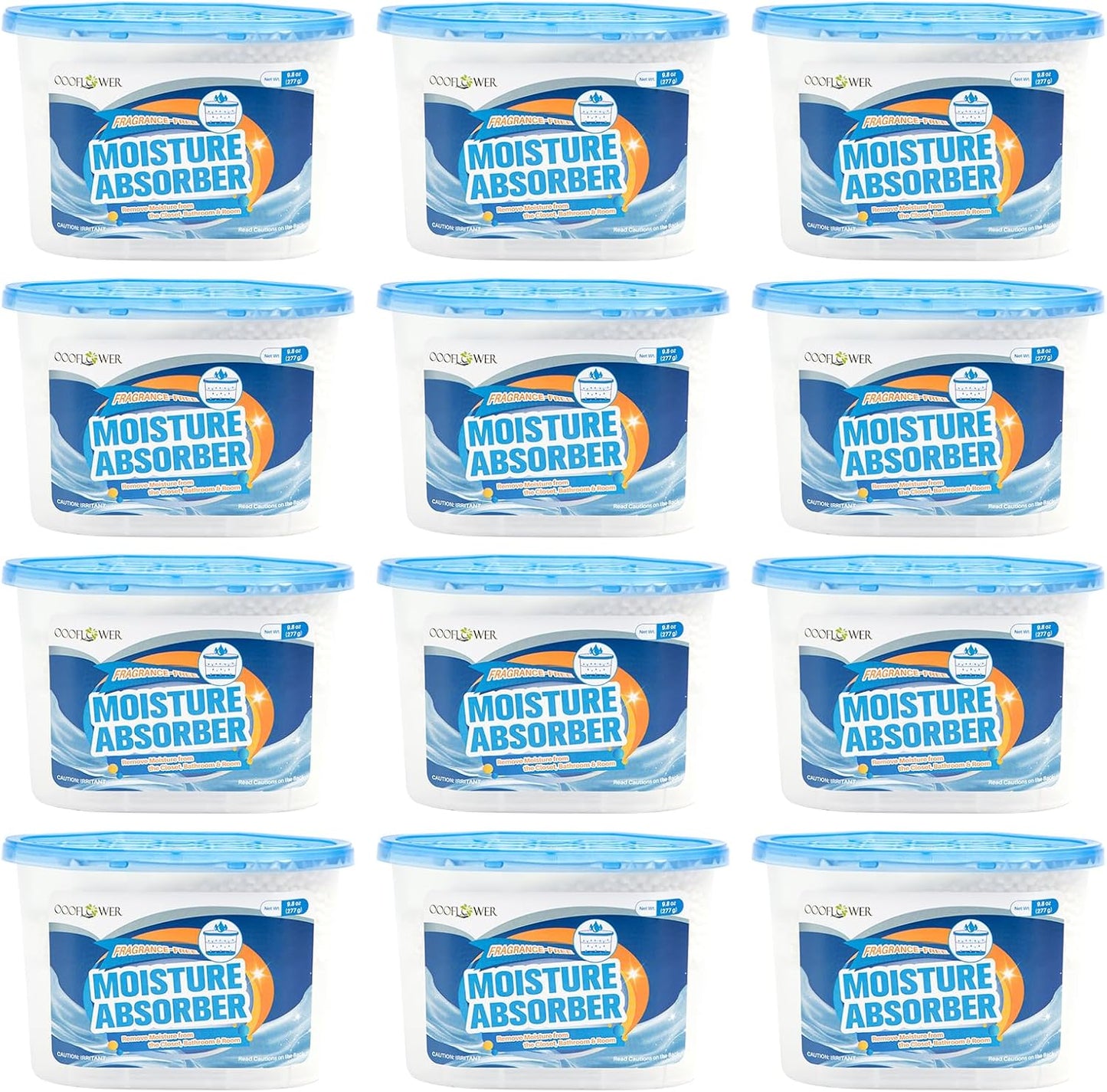 Moisture Absorber 3-Pack, Traps Moisture & Humidity, Portable Dehumidifier for Closets, Bathrooms, Toilets, Study Rooms, RVs, Basements, 9.8 oz (277g)