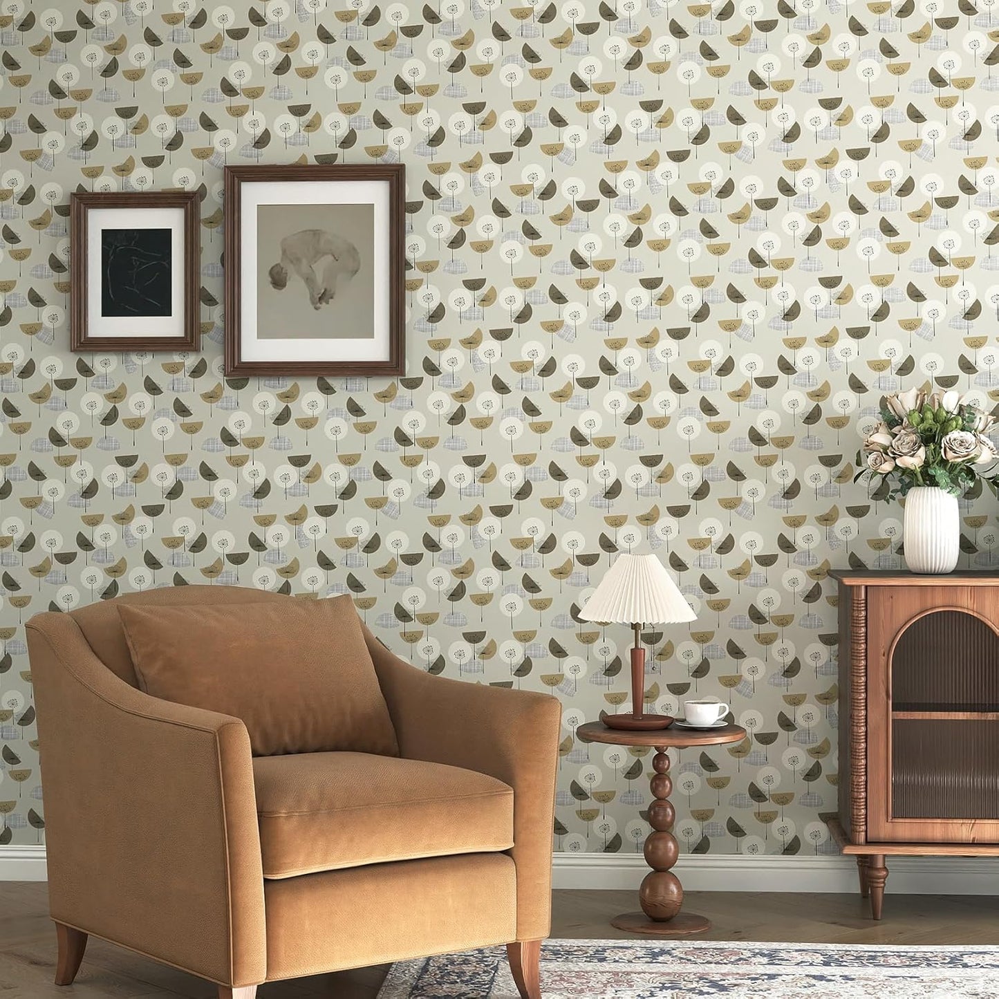Kitico Modern Peel and Stick Wallpaper, Scandinavian Self Adhesive Removable Contact Paper for Bedroom, Bathroom, Kitchen and Furniture Renter Friendly Wall Paper 17" x 80"