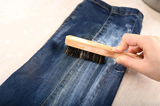 Laundry Stain Brush - Remove Stubborn Stains Safely and Effectively - Comes with Both Soft, Sturdy Bristles and a Travel Size Portable Lint Roller in a Pack of 3 - Suitable for All Fabrics