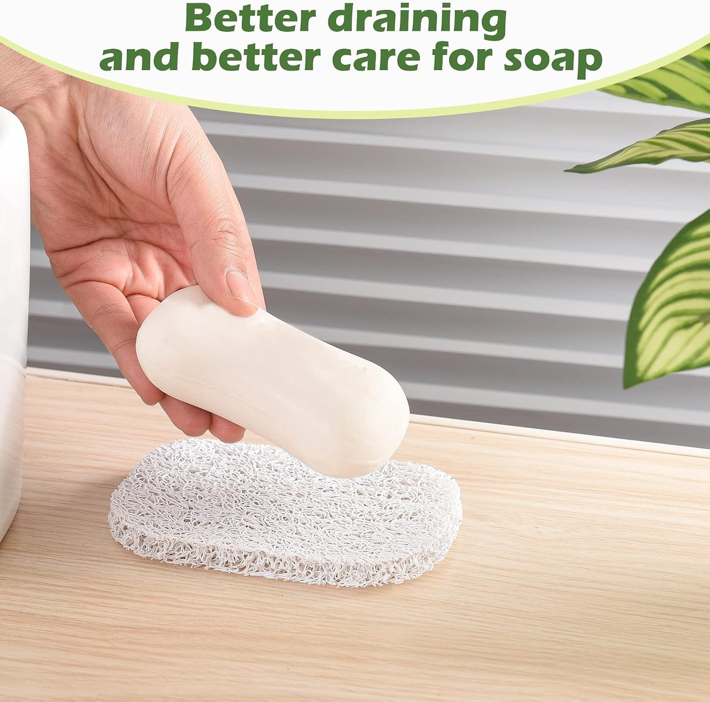 4pcs Soap Lifting Pad for Bar Soap,Beige Non-Slip Soap Saver Pads Self Draining Soap Bars Holder Pads for Kitchen Bathroom Travel Hotel Shower Cleaning Supplies