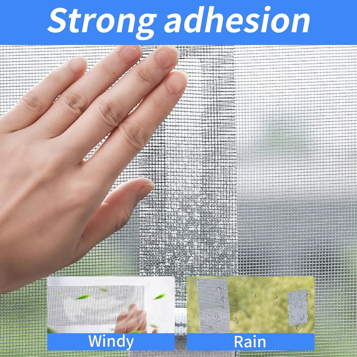 Fiberglass Window Repair Tape 4in X 15FT, Waterproof Screen Repair Kit for Mesh Screens, Instantly Covers Holes and Tears (Gray)